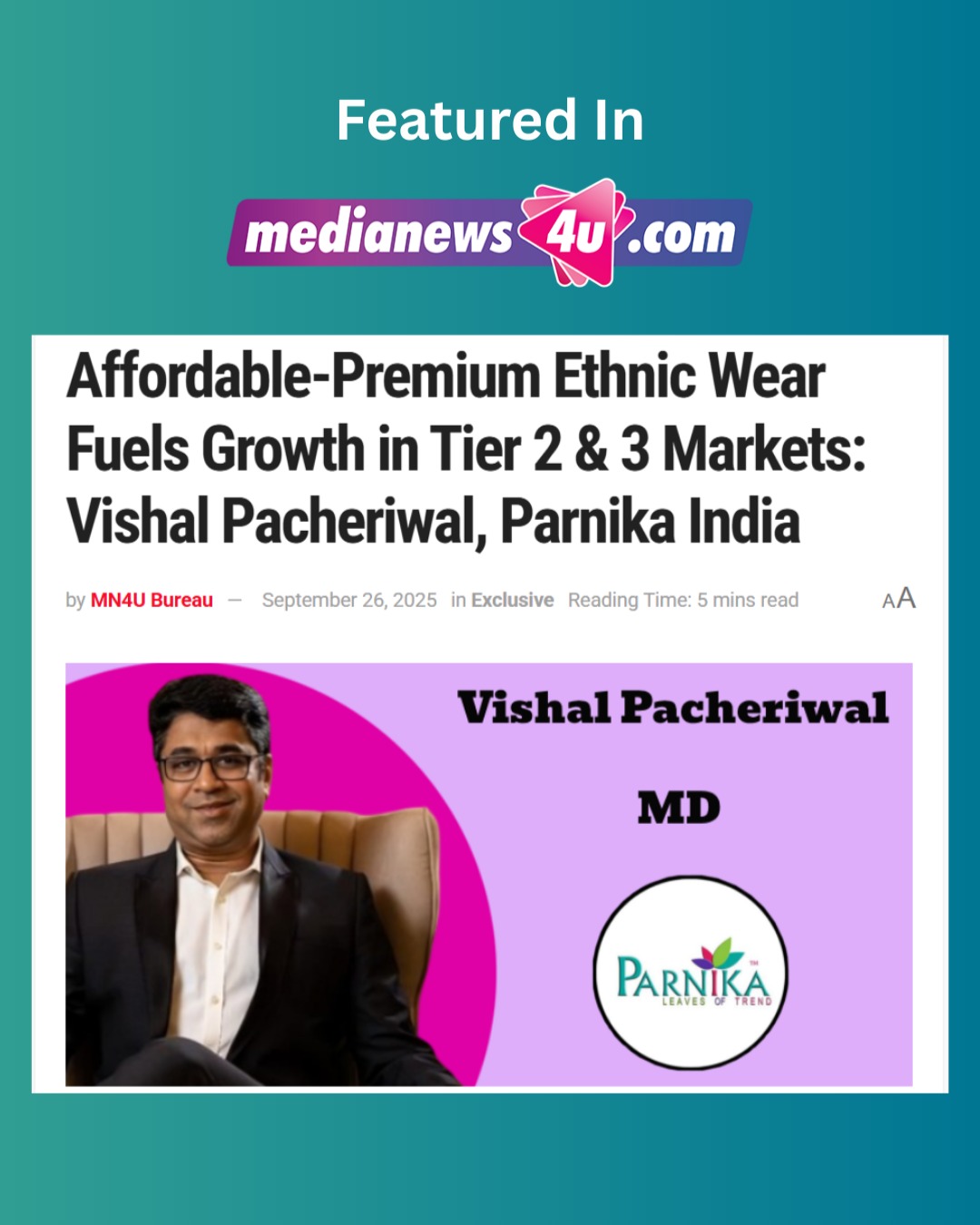 Parnika Collection Media Coverage